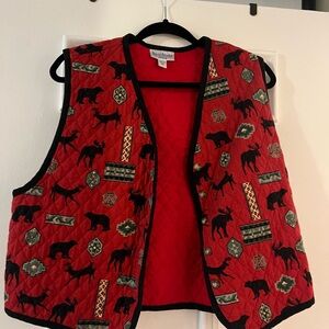 David Brooks Red Quilted Garment